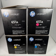 HP 651A Toner Cartridge CMYK Set (4) CE340A CE341A CE342A CE343A NEW 1 Open picture