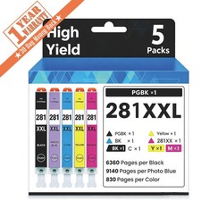 5PK PGI-280 XXL CLI-281 XXL Ink Compatible for Canon PIXMA TS7520 TS9520 TS9521C picture