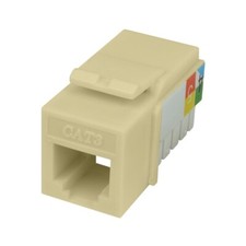 Construct Pro™ Cat3 (RJ-11) 6P4C Keystone Phone Jack (Ivory) picture
