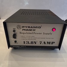 Pyramid Phase III Regulated Power Supply PS-7 Converts AC to 13.8V 7AMP picture