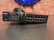ZyXEL GS1100-16 16 Port Unmanaged Gigabit Switch w/Power Cable picture