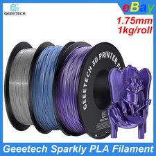New Geeetech PLA 1.75mm 3D Printer Filament 1kg Sparkle Silver/Blue/Purple PLA picture