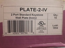 WIREPATH 2 PORT IVORY WALL PLATES 10 PACK picture