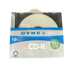 Dynex CD-R 10 Pack With Slim Jewel Cases 80 Min 700 MB NEW picture