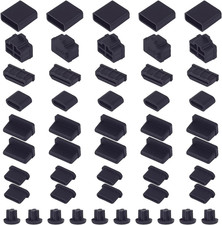 USB Port Cover, 50 Pcs 7 Types Silicone USB C Port Dust Plugs Caps for USB C, US picture