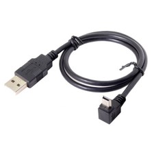 USB 2.0 A Male to Up Angled 90 degree USB Mini B 5pin Male Power Data Cable 50cm picture