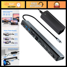 12-in-1 USB C Docking Station Dual Monitor, 4K HDMI, 4 USB, Ethernet, SD/TF Slot picture