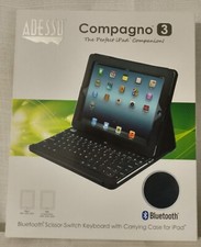 Adesso Compagno 3 Bluetooth Scissor-Switch Keyboard w/Carrying Case for iPad NIB picture