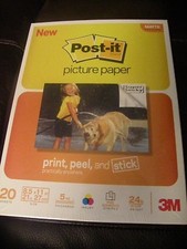 Post-it 8-1/2 x 11 Picture Paper, Matte Finish, 20 Sheets/Pack, New, unopened picture