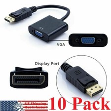 10 x Display Port  DP to VGA Adapter Cable cord 1080P for laptop desktop Monitor picture