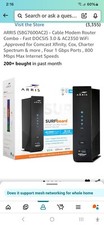 ARRIS ‎SBG7600AC2-RB Cable Modem Plus - Black picture