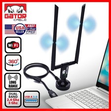 USB 3.0 WiFi Adapter 1200Mbps Dual Band Wireless Network Antenna Long Range picture