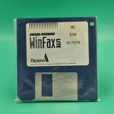 Vintage 1992 Delrina WinFax LITE MC EVA Floppy Disk Software Tested Working picture