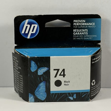HP 74 Black Ink Cartridge CB335WN Genuine OEM Factory Sealed MAR 2020 picture
