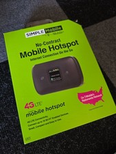 Simple Mobile 4G LTE No-Contract Mobile Hotspot Black Open Box  picture