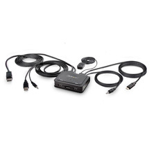 Startech.Com 2-Port Hybrid Usb-C Displayport Cable Kvm Switch 4K 60Hz Compact picture