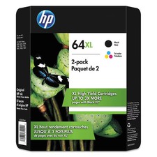 Genuine HP 64XL Tri-color and Black Combo Ink Cartridges NEW Exp 2026-2027 picture