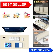 Durable and Stylish Ivory Cream Desk Mat 31.5” x 15.7” for Modern Workspaces picture