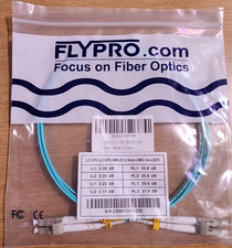 NEW - FLYPRO OM3 LC/UPC to LC/UPC Duplex Fiber Cable 1M LSZH Multimode picture
