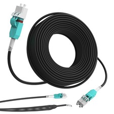 50M/165FT OM3/OM4 LC to LC Outdoor Armored Fiber Optic Patch Cable, Multimode picture