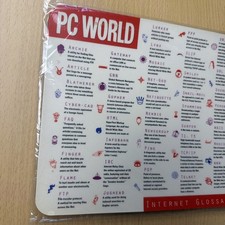 PC WORLD Vintage Windows 95 & Internet Glossary Mouse Pad New Sealed picture