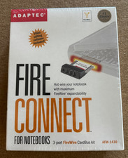 Adaptec AFW-1430 FireConnect 3-Port FireWire CardBus Kit NOS Factory Sealed picture