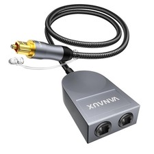 Fiber Optic 1 in 2 Out Toslink S/PDIF Digital Audio Splitter 1.6 ft Cable picture