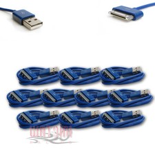 10 X USB SYNC DATA POWER CHARGER CABLE APPLE IPAD IPHONE 4S 4 3GS IPOD NANO BLUE picture