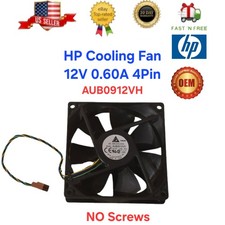 OEM HP DELTA Electronics AUB0912VH 92mm x 25mm HP Cooling Fan 12V 0.60A 4Pin picture