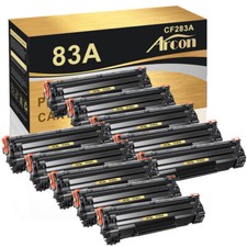 1-10 PK CF283A Toner Cartridge Compatible With HP 83A LaserJet M125nw M201n lot picture