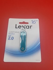 Lexar by Micron 16GB TwistTurn Jump Drive USB 2.0 Brand New Teal picture