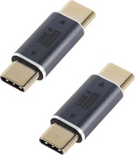 2 Pack USB C Male to Male Adapter 40Gbps Type C Coupler Extender 140W 8K picture