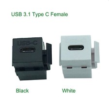 10 USB Type C 3.1 Female to Female Extension Keystone Coupler Adapter Wall Plate picture