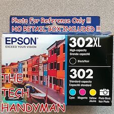 5-PACK EPSON GENUINE 302XL BLACK & 302 COLOR INK (NO RETAIL BOX) XP-6000 XP-6100 picture