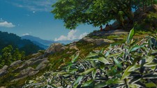 Landscape anime mountains forest sky Custom Gaming Mat Desk picture