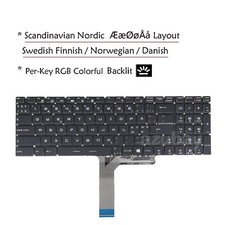 Nordic Keyboard For MSI GE63 GE63VR GE65 GE73 GE73VR GE75 GL63 GL65, RGB Backlit picture