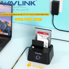 Hard Drive Docking Station 2.5/3.5in HDD SSD Case USB 3.0 to SATA Offline 2x16TB picture