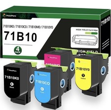 71B10 4 Pack Toner for Compatible 71B10K0 71B10C0 71B10M0 71B10Y0 CS317 picture