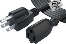 12Ft Power Extension Cord Cable Extender - 18AWG NEMA 5-15P to 5-15R Strip Liber picture