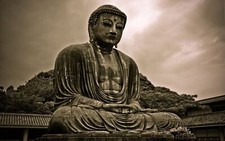 Landscape buddha sepia statue architecture Custom Gaming Mat Desk picture