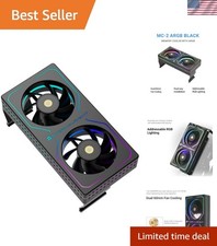 MC-2 ARGB Black RAM Cooler, RGB Strip, Dual 3200RPM Silent Fans, Black Active... picture