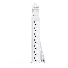 CyberPower CSB706W 7-Outlet Essential Surge Protector w/6' Power Cord,White picture