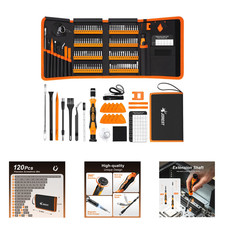 145 in 1 electronics repair screwdriver kit with 120 precision bits, magnetic picture