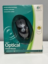 Logitech Wheel Mouse Optical M-BJ58 Wired PS/2 & USB New Damaged Box picture
