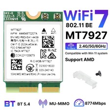 Wi-Fi 7 Bluetooth 5.4 Wireless Card MT7927 M.2 2230 E Key 802.11be Tri-Band PC picture