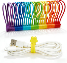Reusable Silicone Magnetic Cable Ties, 28 Pack 7.48'' Magnetic Twist Ties for Bu picture