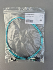 BRAND NEW - 1 Meter LC-LC Multimode OM3 fiber patch cord MM, Duplex - Aqua picture