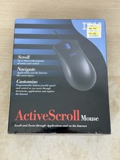 Vintage 2000 IBM Active Scroll PS/2 Computer Mouse - Black #09N5511 - NEW SEALED picture