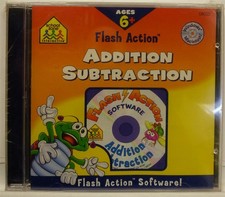 Software PC School Zone Flash Action Addition Subtraction Age 6+ NEW Jewel picture