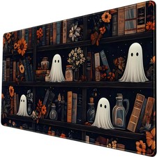 LuckyCow Cute Vintage Gothic Desk Mat Kawaii 31.5L x 15.7W inches, Bookcase  picture